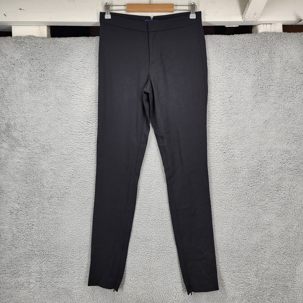 Polo Ralph Lauren Womens Black Wool Skinny Ankle Zip Dress Pants Size 6